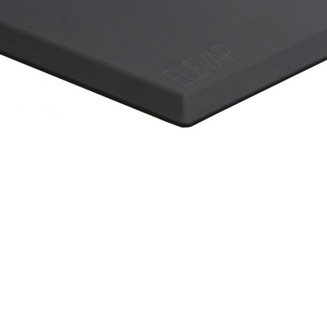 anti-fatigue mat, 100% high-density polyurethane, tear-resistant, non-slip, bevelled edges, 900×600mm, black - corner close up