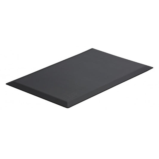 anti-fatigue mat, 100% high-density polyurethane, tear-resistant, non-slip, bevelled edges, 900×600mm, black