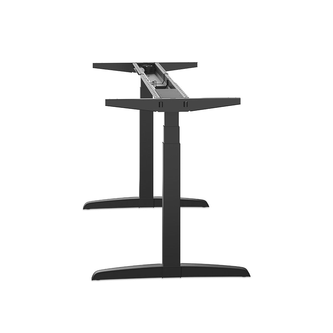 Black Desk frame for the sit and stand desk side view