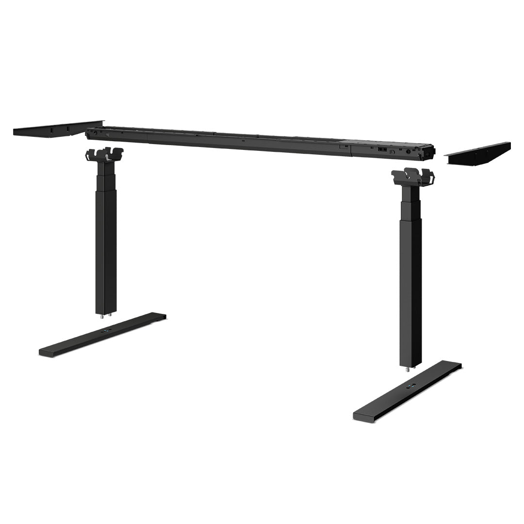 Black Desk frame for the sit and stand desk exploited