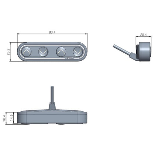 Desk panel with up/down control and 2 memory presets Datasheet