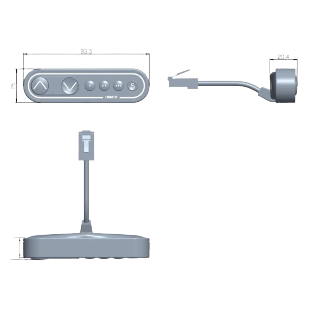 Desk panel with up/down control and 3 memory positions Datasheet