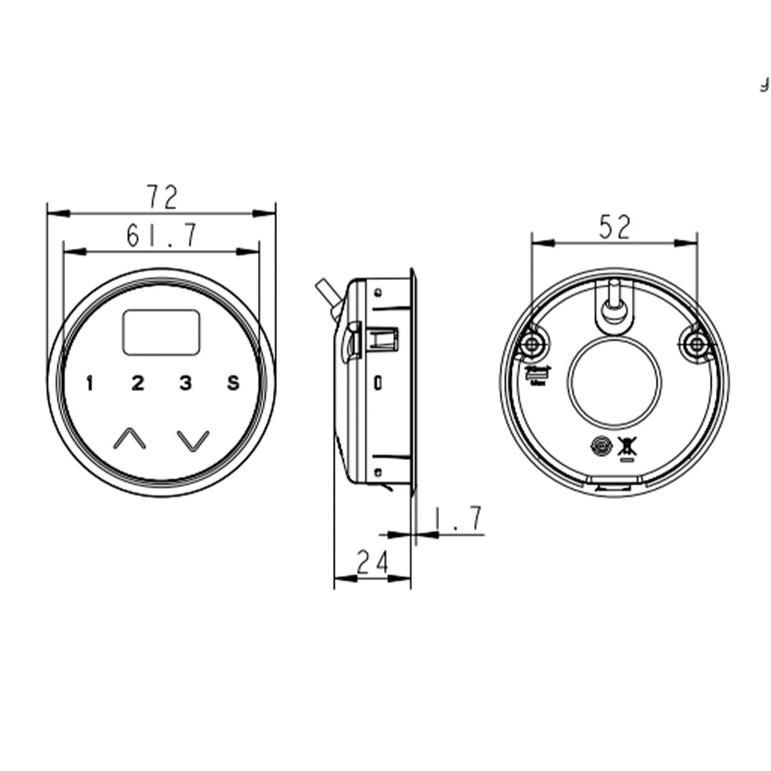 DPT Touch Panel - DPT1C - framed in Black or White